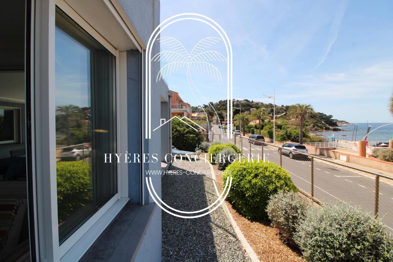 Villa Antoine Appartement Rdj Vue Mer Clim Wifi Parking Plage 50M La Garonne Le Pradet Eksteriør bilde