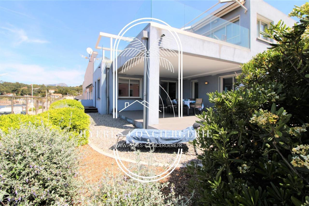 Villa Antoine Appartement Rdj Vue Mer Clim Wifi Parking Plage 50M La Garonne Le Pradet Eksteriør bilde