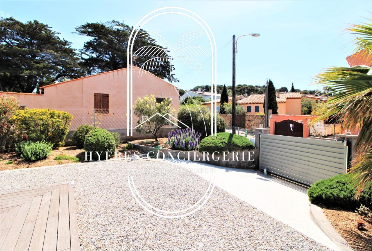 Villa Antoine Appartement Rdj Vue Mer Clim Wifi Parking Plage 50M La Garonne Le Pradet Eksteriør bilde