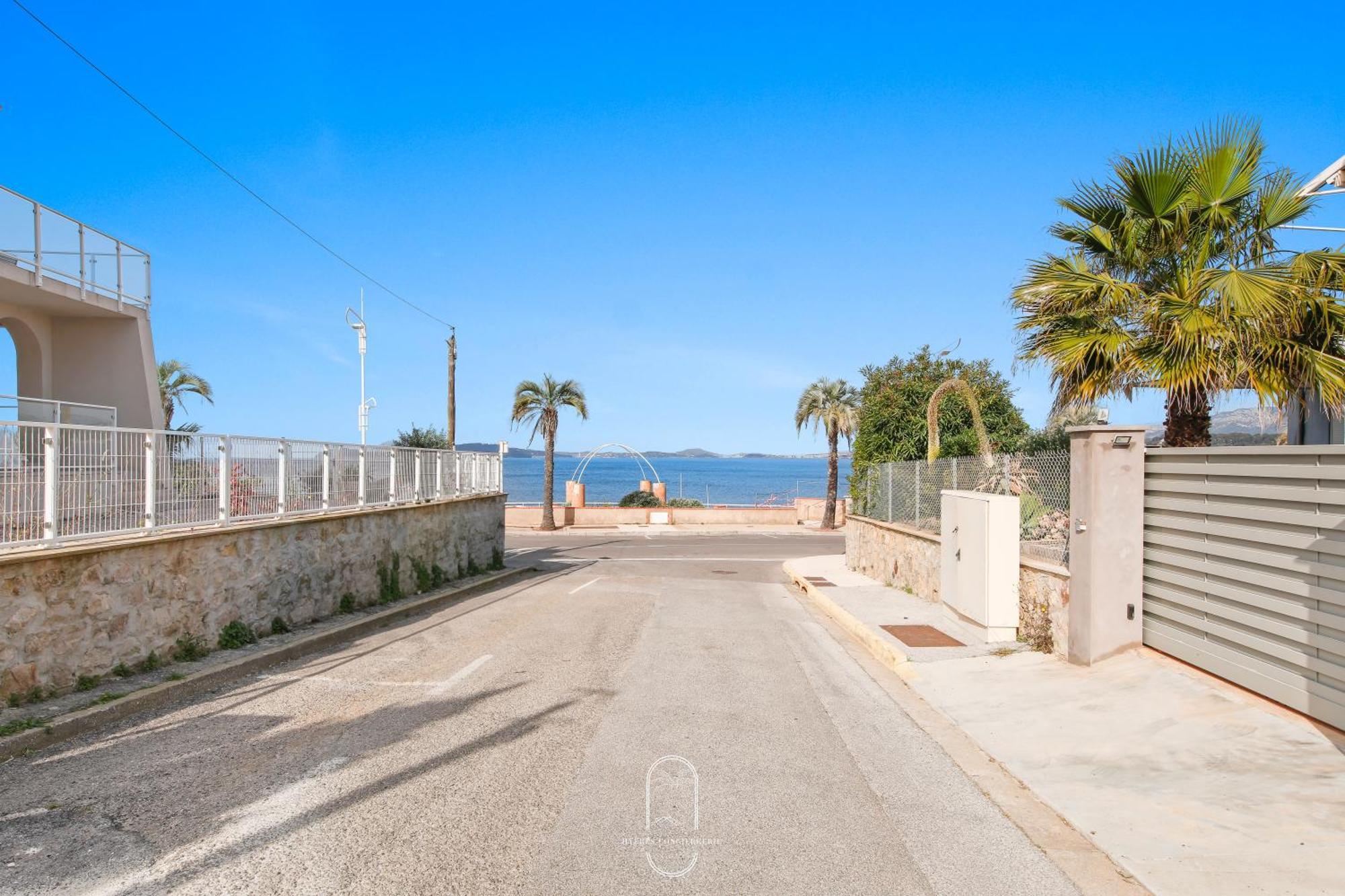 Villa Antoine Appartement Rdj Vue Mer Clim Wifi Parking Plage 50M La Garonne Le Pradet Eksteriør bilde