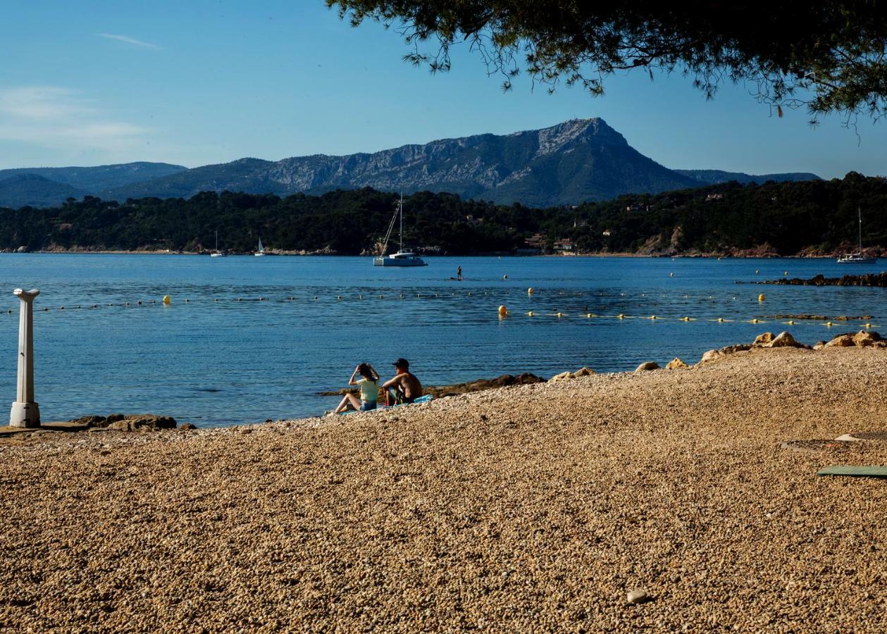 Villa Antoine Appartement Rdj Vue Mer Clim Wifi Parking Plage 50M La Garonne Le Pradet Eksteriør bilde